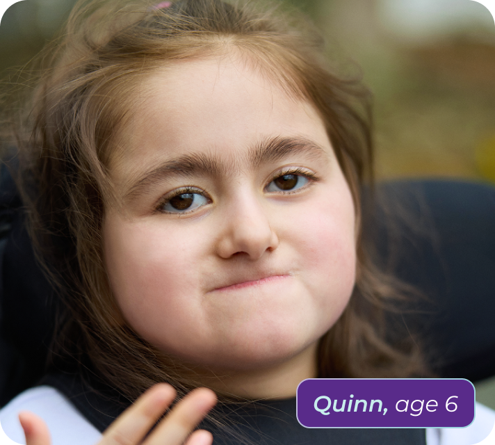 Quinn, age 5, living with Rett syndrome