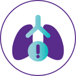 Irregular breathing patterns icon